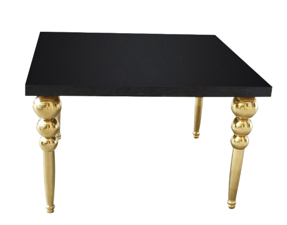 HOLLYWOOD TABLE BLACK AND GOLD 4′