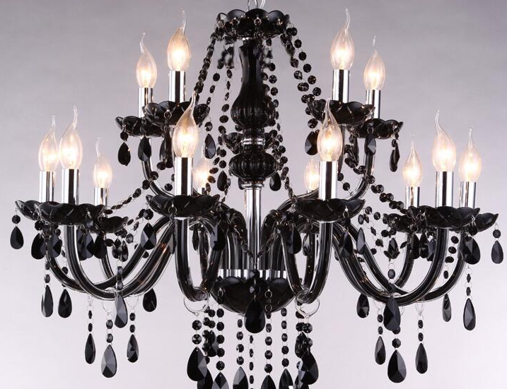 2 TIER BLACK CHANDELIER