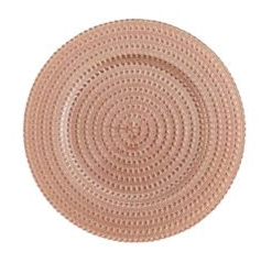 BLUSH BEADED CHARGER
