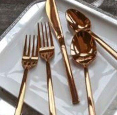 ROSE GOLD FLATWARE