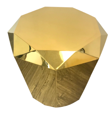 DIAMOND GOLD END TABLE